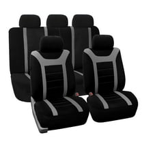 FH Group Striped Universal Sport Seat Covers Fit For Car Truck SUV Van - Full Set