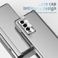 thumbnail image 6 of ELEHOLD for Samsung Galaxy Z Fold 4 2022 Plating Case,  Magnetic Hinge S Pen Holder Built-in Screen Protector Flim Camera Lens Cap No-Fingerprint Shockproof Case for ZFold 4 7.6 inch, Silver, 6 of 7