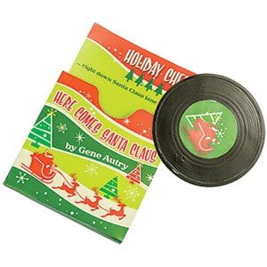 An Out Of The Box Christmas Musical Mr. Christmas Santa Baby By Eartha Kitt or Here Comes Santa Claus By Gene Autry Record Musical Card Box (Here Comes Santa Claus) ()