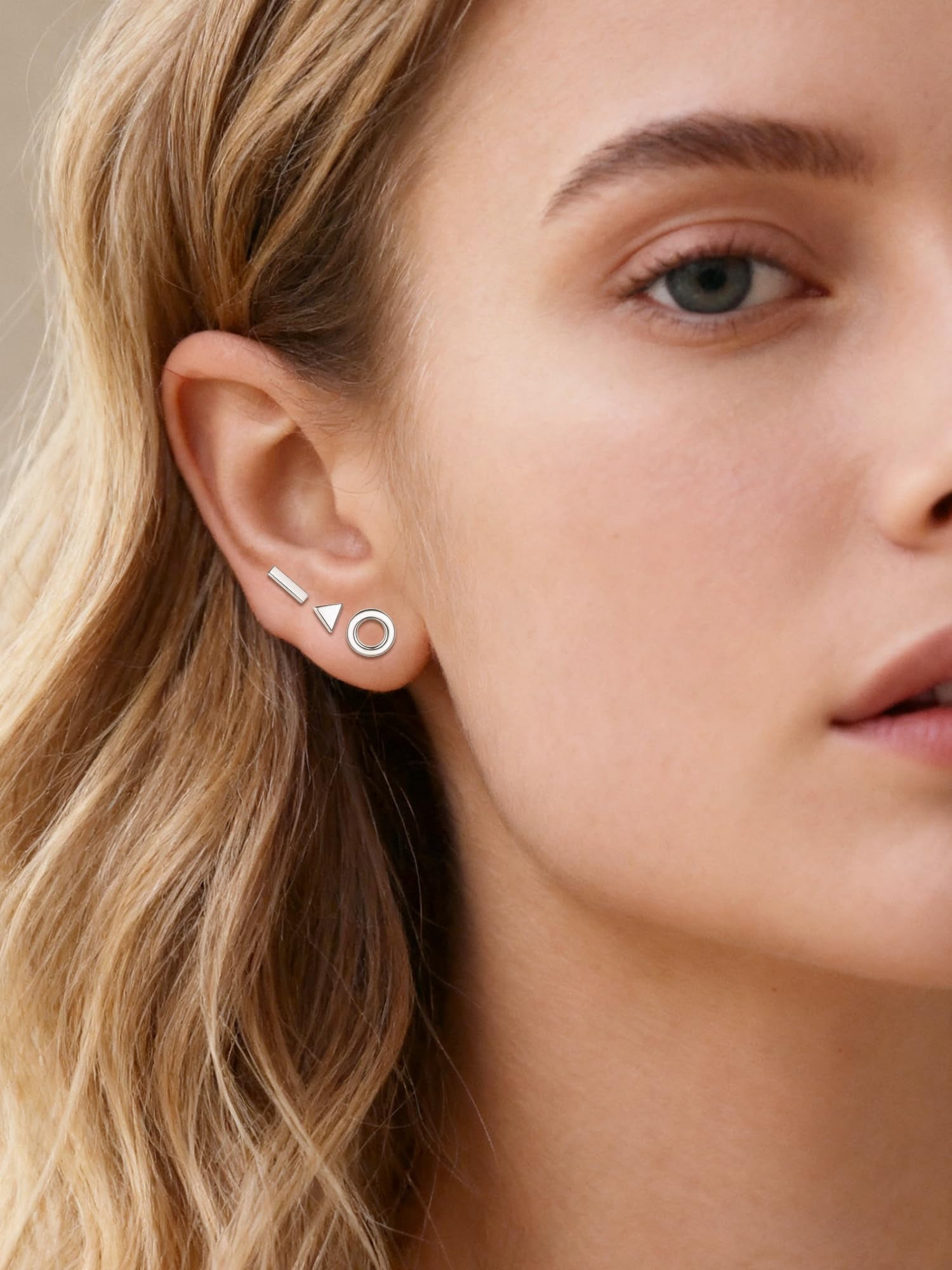 ChicSilver Bar Earrings for Women Men 925 Sterling Silver Ear Studs Ladies Simple Stud Earrings Hypoallergenic Jewelry Gift