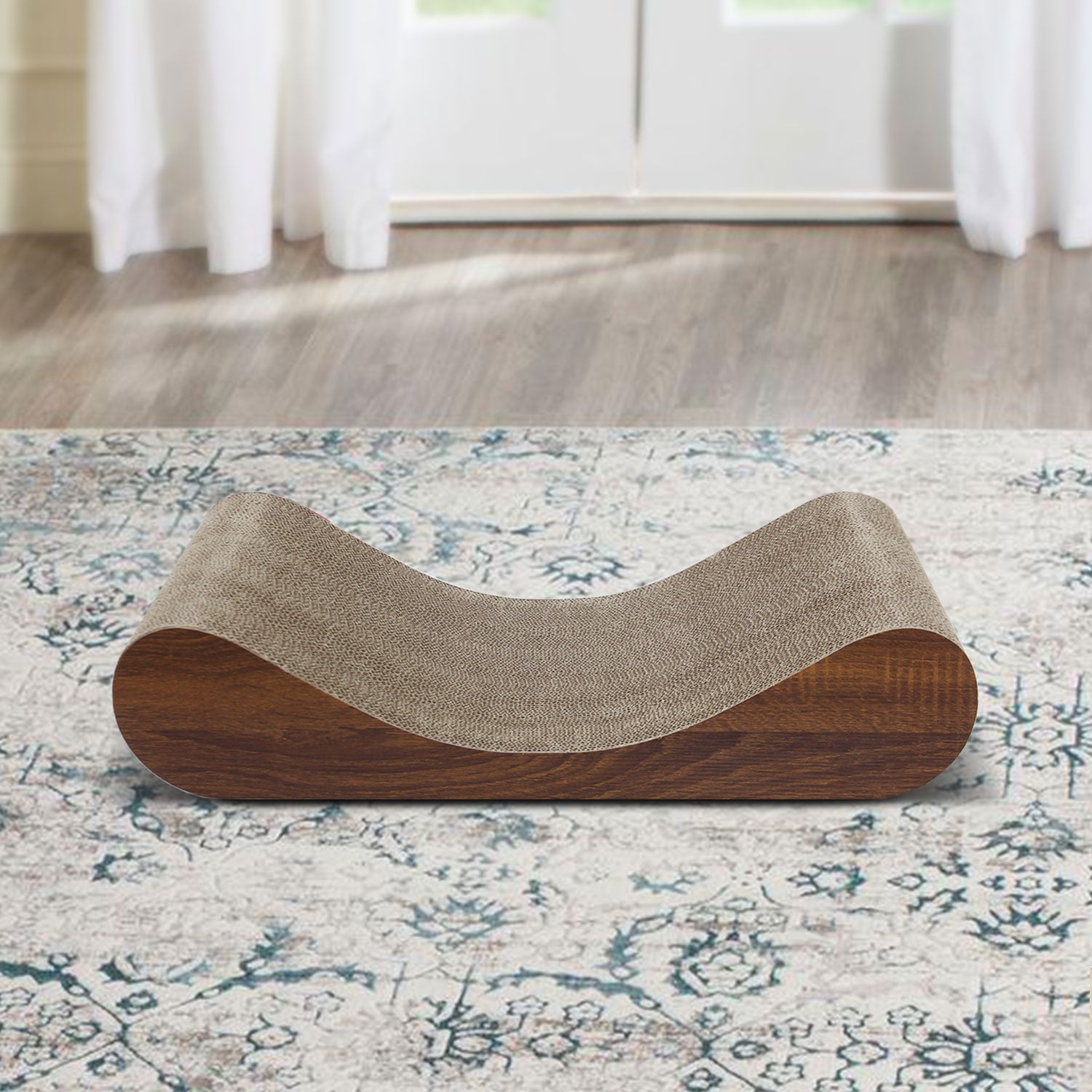 Pefilos 23" Cat Scratcher Cardboard Bed Bone Cat Scratching Pads Corrugated Cat Scratch Toy, Light Brown Pefilos 23" Cat Scratcher Cardboard Bed Bone Cat Scratching Pads Corrugated Cat Scratch Toy, Light Brown