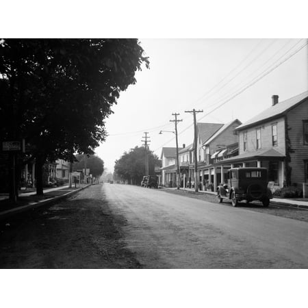 - 1930s Jennerstown Pennsylvania Looking Down The Main Street Of This Small Town Print By Vintage Collection