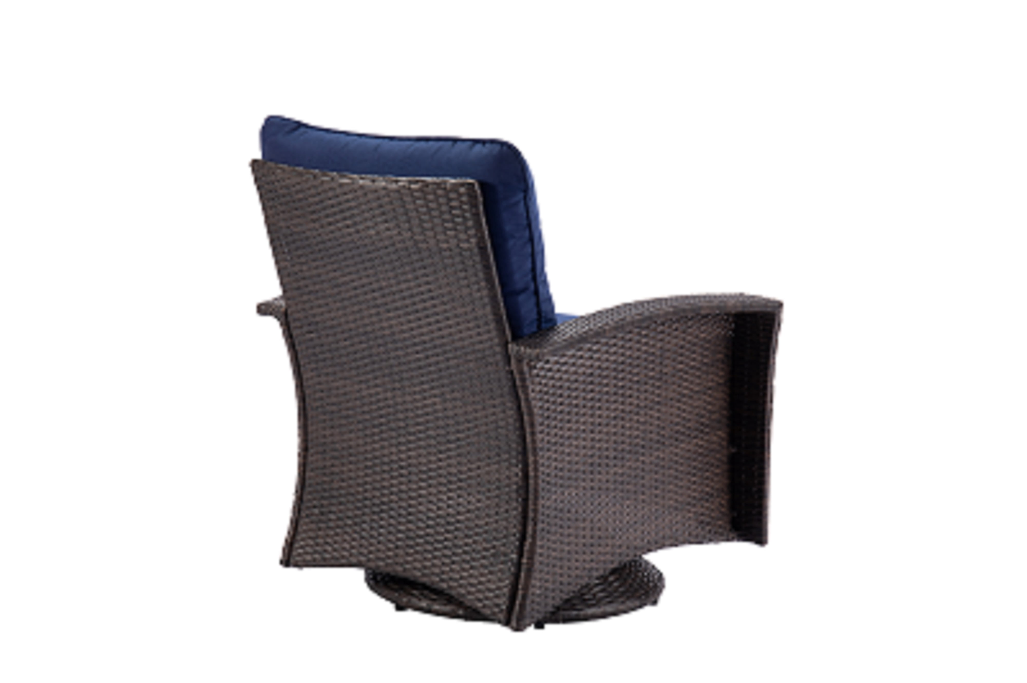 Williamsport 4pcs deep seating set Dark Blue with furniture cover, swivel chair