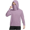 thumbnail image 5 of Dezsed Sun Hoodies for Kids Summer Long Sleeved Outdoor Breathable Sports Solid Pullover Tops with Sun Protection Mask 4-5 Years Purple, 5 of 9
