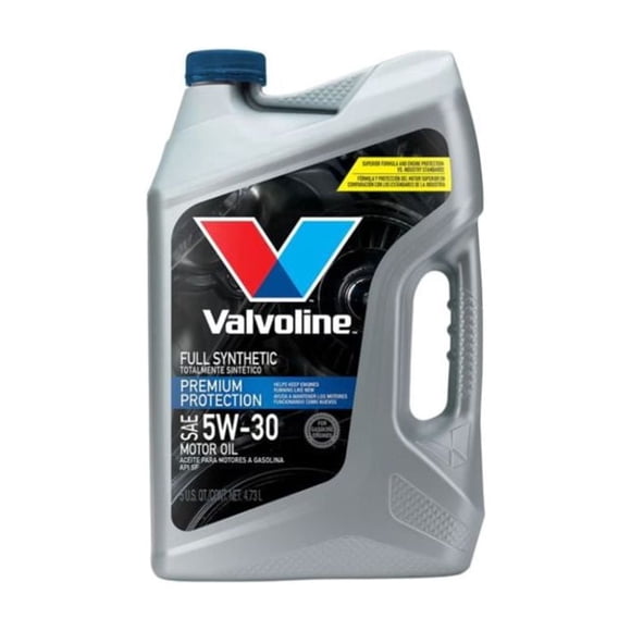 Aceite de motor Valvoline Premium Protection SAE 5W30 100% Sintético para motor a Gasolina, Garrafa de 4.73 Litros
