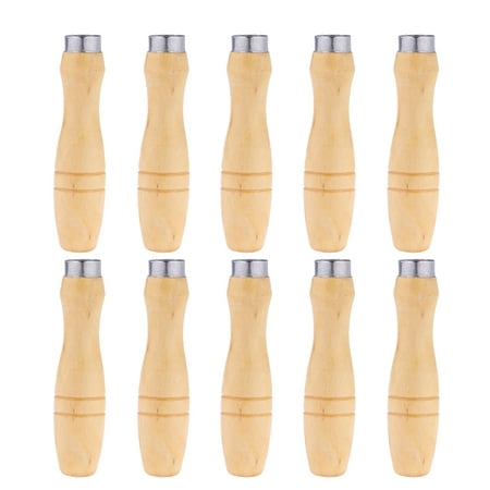 

10Pcs Durable Wooden Handle for File Cutting Tool Craft Artwork Cutting DIY (Medium 6.2 Inner Hole For 8 Inch File)