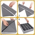 thumbnail image 5 of 24 cajas de almacenamiento plegables para cajones y cajones para sujetadores (gris) Feliz Sencillez, 5 of 5