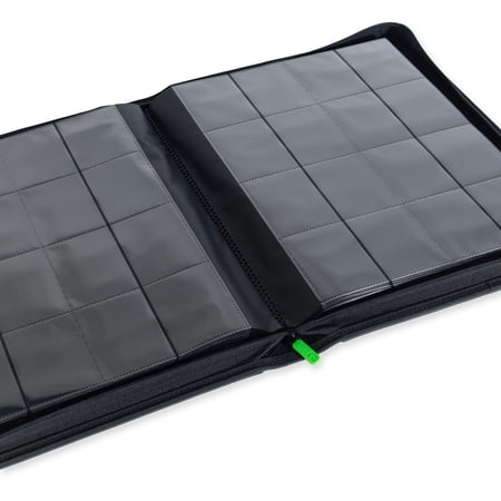 Vault X 16 Pocket XXL Trading Card Zip Binder, 1088 Cards, Premium Exo-Tec Album Material, 34 Side-Loading Pages, Folder for Collectible Games, Sports, TCG (Black)