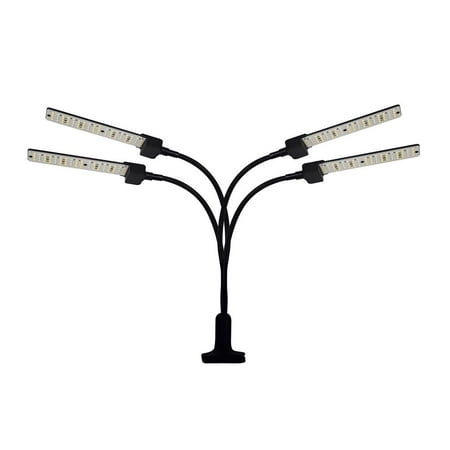 

Four Head Plant Grow Light 5 Dimmable Gears Plant Grow Light 360-degree Adjustable LED Grow Light with Clip Plant Grow Lamp with Auto Off 4/8/12h Timer for Home Indoor Plants