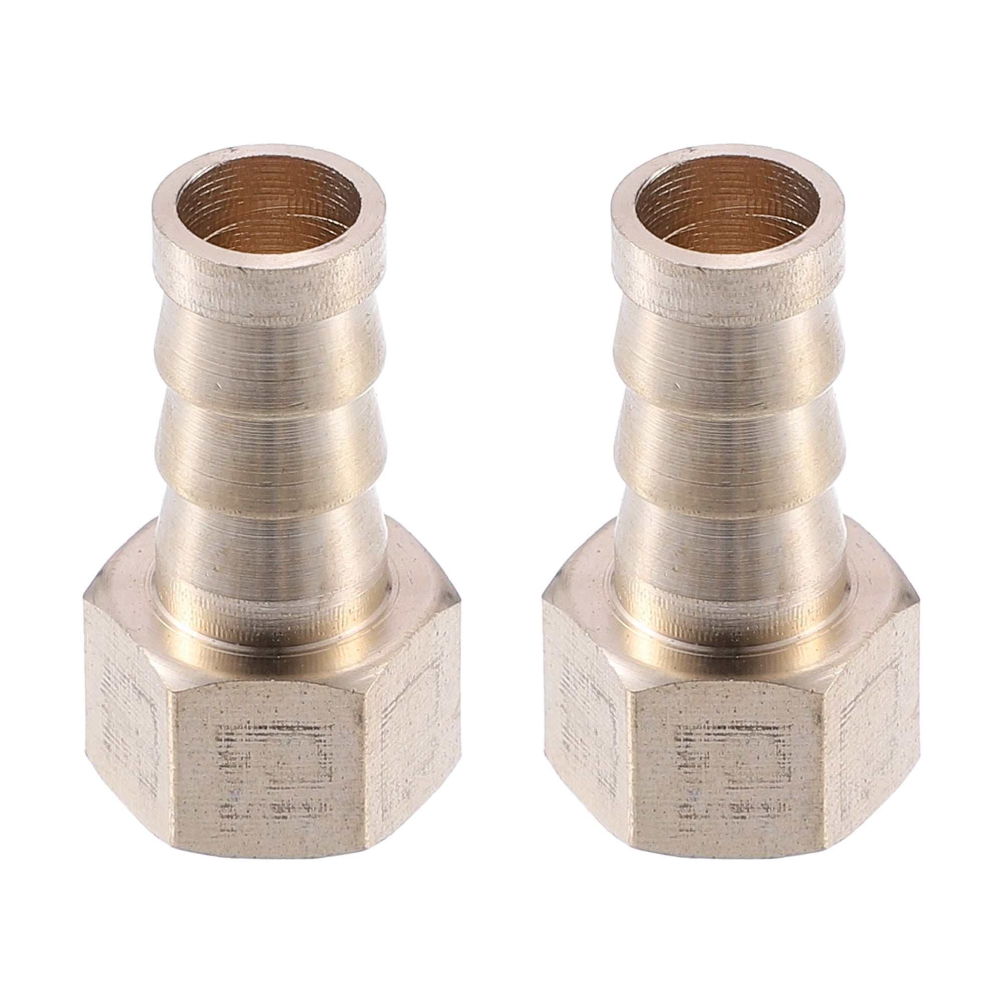 Pack De 2 Codos De Latón Con Rosca G1/2 Y Púa De 10 Mm – Conexión Giratoria Para Aire, Agua Y Combustible, Color Oro