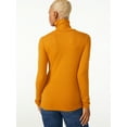 thumbnail image 6 of Free Assembly Women's Fine Ribbed Turtleneck with Long Sleeves, Lightweight, Sizes XS-XXXL, 6 of 7