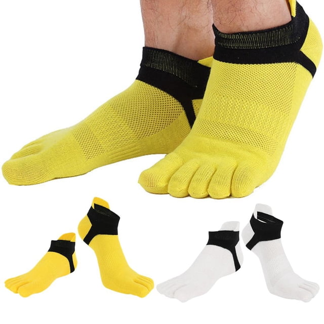 4 Piezas De Calcetines Suave Hombres Y Calcetines Con Puntera , Calcetines Deportivos Sin Calcetines Colco Unisex Five Fingers Socks