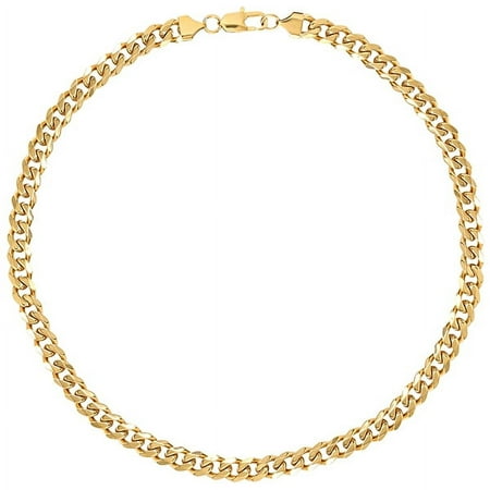 Brilliance Fine Yellow Gold Plated Stainless Steel 20" Curb Chain Necklace for Men