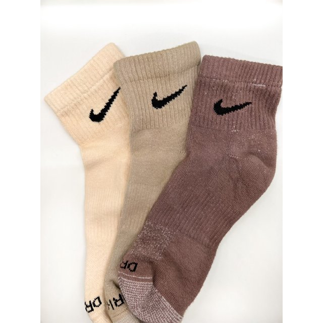 Nike Earth Tones Ankle Socks Dri Fit, Unisex, 3 - Pack - Walmart.com