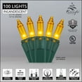 thumbnail image 2 of Kringle Traditions 100-Ct Indoor-Outdoor Gold Christmas Lights Mini Lights Set - 21' Green Wire, 2 of 6