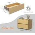 thumbnail image 3 of Stackable 2 Drawer Dresser, Small Dresser for Closet, Light Wood Storage Cabinet for Bedroom, Oak Nightstand Sofa Beside Table Drawer Chest, 23.6 in, 3 of 12