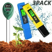 TIFOR PH Meter,TDS PPM Meter,Soil PH Tester, PH/EC Digital Kit,3 Pack