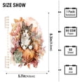 thumbnail image 3 of Wirebound Notebook Hardcover Spiral Notebooks Cute Cat with Autumn Leaves, 60 Pages, 80 GSM, 5.7 x 8.3in, 3 of 7