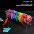 thumbnail image 2 of HUGFEGWE 10 PCS Hair Clipper Combs Guides, Professional Razors Oil Head Gradient Push Clipper, Color Coded Clipper Combs Replacement for Clippers/Trimmers CJB91-1300, 2 of 9