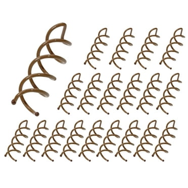 1.88" Spiral Hair Pin Twist Barrette Spin Pins Non-Scratch Round Tips Twist Screw Hair Pin for Women Bun Hair Style DIY(Brown, Set of 20)