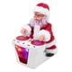 thumbnail image 2 of Navidad eléctrico Papá Noel juguete tambor muñeca música juguete decoración navideña regalo blanco, 2 of 14
