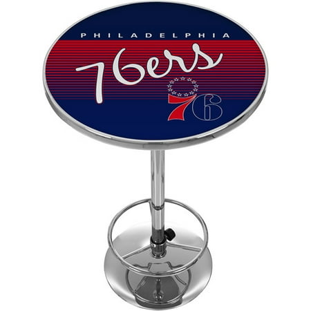 Philadelphia 76ers Hardwood Classics NBA Chrome Pub Table Philadelphia 76ers Hardwood Classics NBA Chrome Pub Table