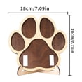 thumbnail image 3 of Solid Wood Pet Memorial Photo Frame, Desktop Dog Cat Picture Album Ornament, Yellow Wooden Paw Print Frame for Remembrance Display, 3 of 7
