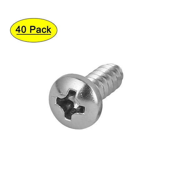 M3.9x13mm 316 Stainless Steel  Pan Head Self Tapping Screws Bolts 40pcs