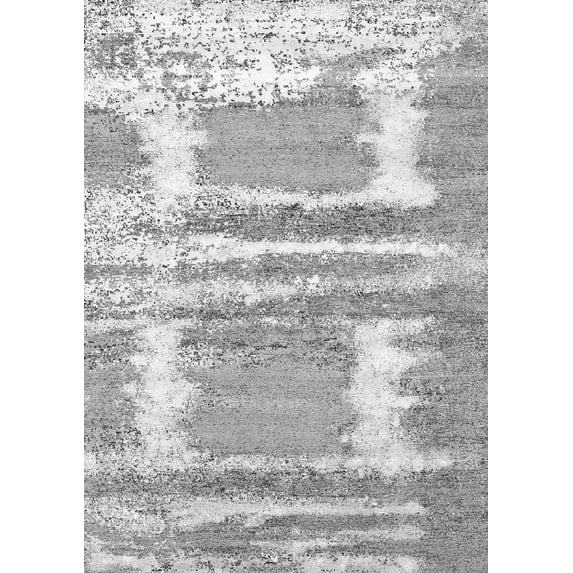 Ahgly Company Indoor Rectangle Oriental Gray Industrial Area Rugs, 6' x 9'