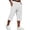 White, variant on Men's Baggy Sweat Shorts Cotton Long Below Knee Fleece Capri Shorts Athletic Casual 3/4 Pants with Pockets,M