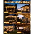thumbnail image 4 of BeatiNeon Outdoor String Lights, 48 Feet S14 LED Patio Lights with 16 Edison Plastic Bulbs(1 Spare), Waterproof Connectable Hanging Lights for Backyard Porch Balcony Party Decor,E26 Socket Base, 4 of 11