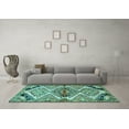 thumbnail image 3 of Ahgly Company Indoor Rectangle Persian Turquoise Blue Traditional Area Rugs, 5' x 7', 3 of 4