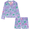 Wicked Blue, variant on Rolling Stones Girls Long Sleeve Coat and Shorts Pajama Set, 2-Piece, Sizes 4-16