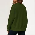 thumbnail image 6 of qolati Womens Casual V Neck Sweatshirt Oversized Fleece Long Sleeve Shirts Lightweight Loose Drop Shoulder Solid Pullover Tops XXL, 6 of 6