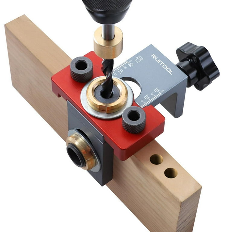 Wood Dowel Drilling Guide Punch Straight Hole Aluminum Alloy Tool