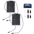 Qtmnekly Solar Panel Solar Cells Bank with Solar Controller for Phone