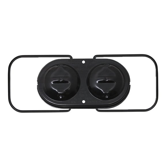 Black Steel Oval Shaped Dual Bail Master Cylinder Cover For Chevy GM