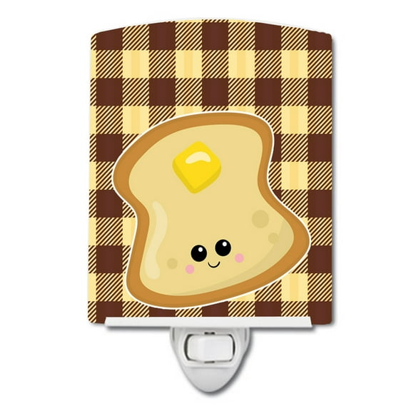 Buttered Toast Face Ceramic Night Light