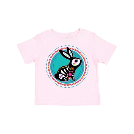 

Inktastic Rabbit Floral Skull Dia De Los Muertos Gift Toddler Toddler Girl T-Shirt