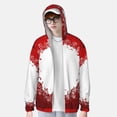thumbnail image 3 of Pofeuu Winter Christmas Snowflake Print Sun Protection Outdoor Lightweight Full Zip UV Cooling Hoodie Long Sleeve Summer Clothing for Outdoor Hiking-Small, 3 of 5