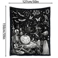thumbnail image 2 of Halloween DIY Coloring Blanket with 24 Markers for Adults Kids, Color Your Own Washable Velvet Throw, Spooky Party Gift Decor, 2 of 5