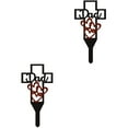thumbnail image 2 of POINTERTECK 2pcs Cemetery Cross Stake Metal Cross Garden Stake Graves Cemetery Decoration, 2 of 6