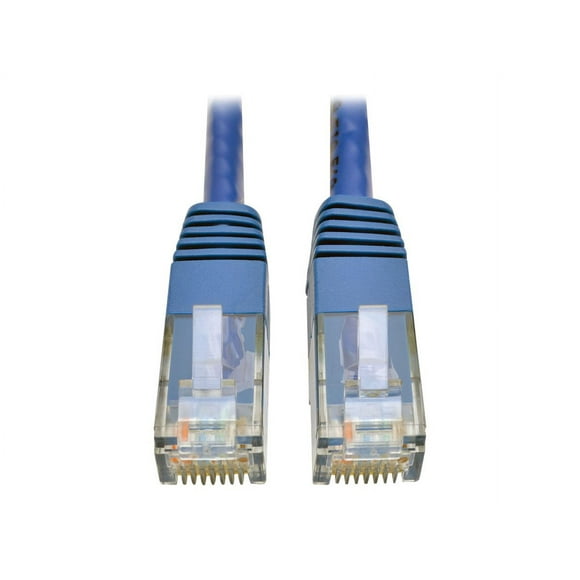 Eaton Tripp Lite Series Cat6 Gigabit Molded (UTP) Ethernet Cable (RJ45 M/M), PoE, Blue, 1 ft. (0.31 m) - Patch cable - RJ-45 (M) to RJ-45 (M) - 1 ft - UTP - CAT 6 - IEEE 802.3ab/IEEE 802.5 - molded, stranded - blue