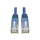 Eaton Tripp Lite Series RJ-45 (m) (RJ45 CAT 6 20 ft CUTP At6 Gigabit Molded () Ethernet Cable M/M), PoE, Blue, (6.09 M) - Câble de Raccordement - à RJ-45 (M) - 20 ft - UTP - - IEEE 802.3ab/IEEE 802.5 - Moulé, Toronné - Bleu – image 1 sur 2