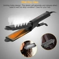 thumbnail image 2 of Electric Hair Straightener, NewHome Heated Hair Straightening Anti-Static Flat Iron, 4-Grade Temperature Adjustment, Wet Dry Use Electric Hair Straightener, Black, 2 of 8