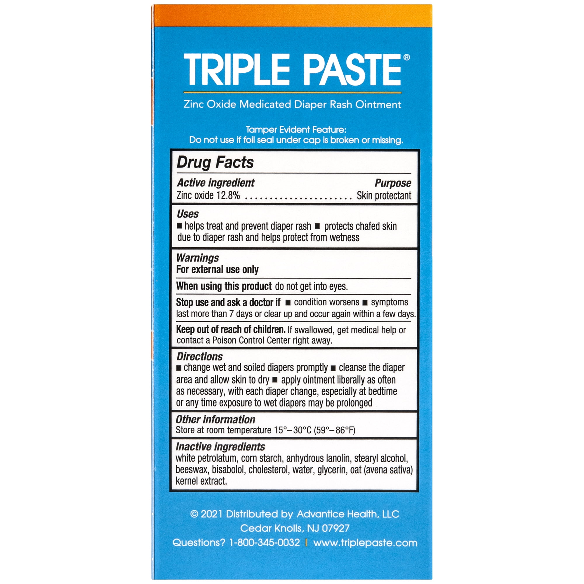 Triple Paste® Hypoallergenic Zinc Oxide Baby Diaper Rash Cream, 8 oz -  Harris Teeter