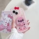 thumbnail image 1 of Funda de teléfono de dibujos animados de Hello Kitty para iPhone 14, 13, 12, 11 Pro Max, Xs, Xr, funda con espejo de maquillaje para niñas, 1 of 4