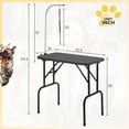 thumbnail image 2 of SSyao Dog Grooming Table Foldable Home Pet Bathing Station with Adjustable Height Portable Drying Table with Arm Noose for Medium Small Dogs-32 Inch, 2 of 8