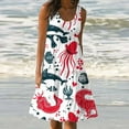 thumbnail image 2 of Giftesty Summer Dresses for Women Womens Fashion Holiday Summer Casual Printing Sleeveless Party Beach Loose Dress, 2 of 5