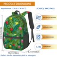 thumbnail image 3 of 17 Inch Lightweight Backpack,PVC Waterproof Oxford Fabric, Ergonomically Designed, with Large Capacity, Exotic Jungle Aesthetic, 3 of 5
